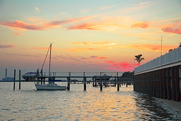 Somers Point Sunset- Off Crab Trap- 2007